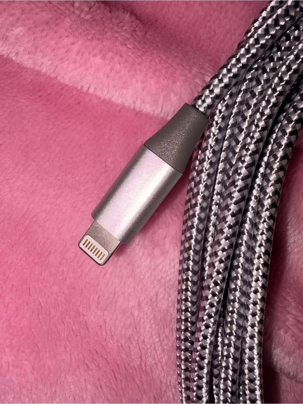 Braided Lightning to USB Charging Cable - Silver